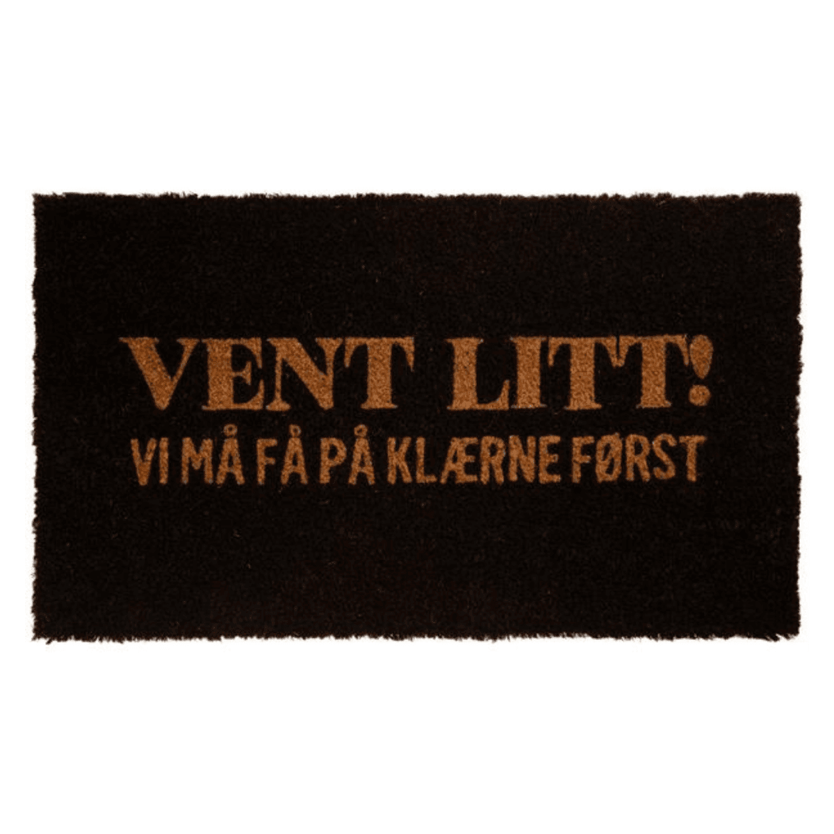 Dørmatte med tekst 