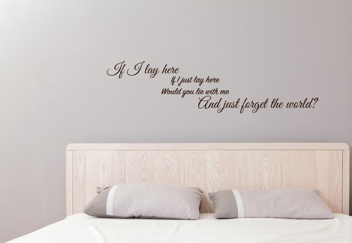 If i lay here, liten