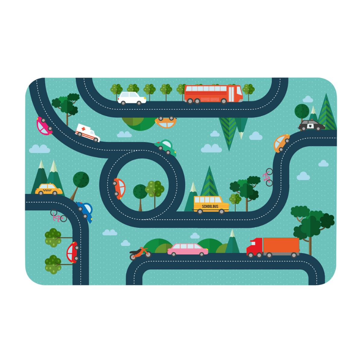 Bordbrikke On the road, teal