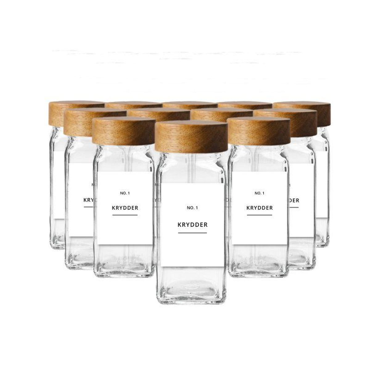 Krydderglass, firkantet 12-pk